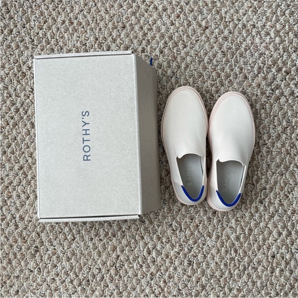 Women’s Rothy's Cream and pink sole Slip-On Sneakers - Picture 2 of 7